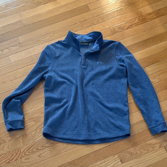 Under Armour Men's Heathered Blue Zip-Up Sweater - Picture 1 of 7